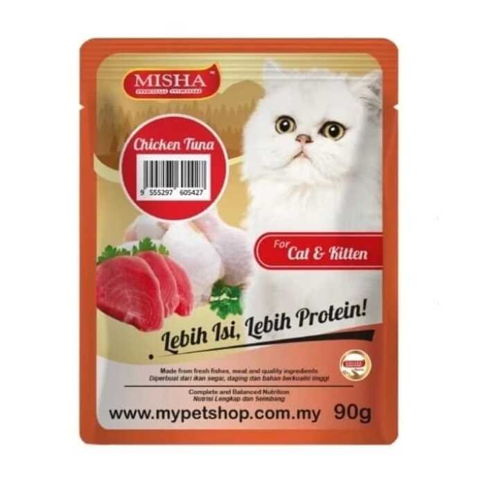 misha-wet-cat-food-pouch-with-chicken--tuna-90g-1741365993